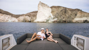 Main photo for Morning or Sunset Cruise on a Motor Yacht in the Santorini Caldera