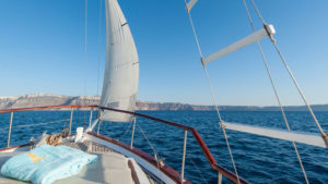 Sailing back to Santorini