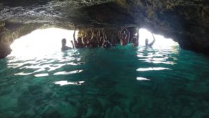 Enjoy the pristine waters of the island's most splendid cave, where you can partake in the exhilarating activities of snorkeling and swimming