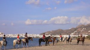 St. George beach is Naxos town's closest sandy beach