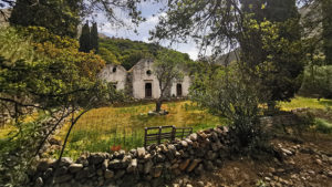 The church of Saint Artemios close to Kinidaros village (picture taken in spring)