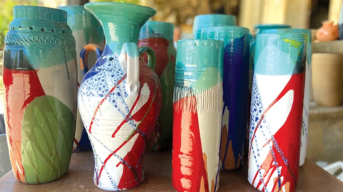 Colorful vases in all possible sizes and shapes
