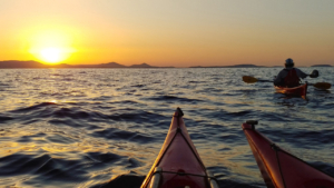 Sea Kayak Sunset Trip around Portara, the Landmark of Naxos photo