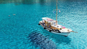Private 6.5-Hour Cruise from Paros to Blue Lagoon, Antiparos and Despotiko οn a Traditional Boat photo