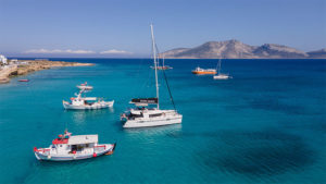 Main photo for Day Trip from Naxos to the South Beaches of Naxos or Paros. Full Day Catamaran Excursion