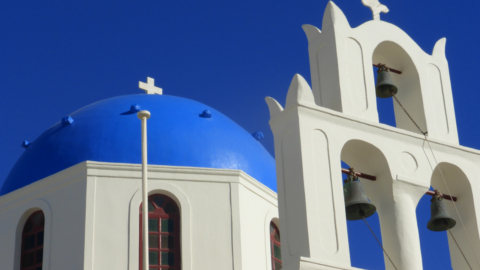 Discover whitewashed churches with frescoes   