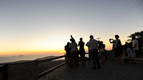 Watch the horizon melt into the sea at golden hour