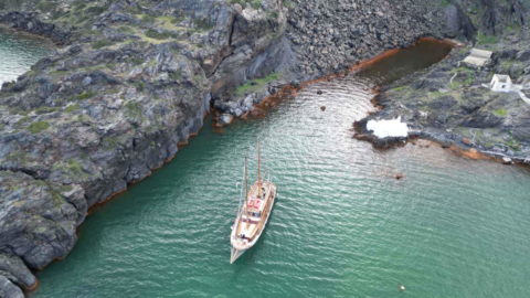 Mud tubs created by Santorini’s volcanic activity offering healing mineral-rich waters