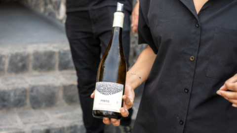 Feel completely present as you toast with crisp, mineral-rich wine
