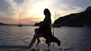 Santorini Luxury Sunset Cruise with Swim Stops, BBQ Meal and Open Bar photo