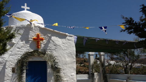 The small church inside the estate