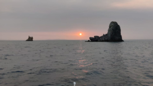 Capture the magic of a romantic evening at sea