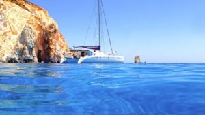 Video for Half Day Cruise from Adamas (Milos) to Kleftiko on a Luxury Catamaran