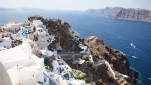 and is actually an extension of Fira, the island's capital