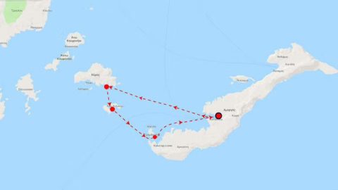Arrive at Keros island  
