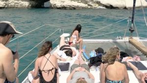 Gallery photo 3 for Half Day Cruise from Adamas (Milos) to Kleftiko and Aghia Kyriaki on a Luxury Catamaran