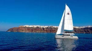 Sail into the Caldera of Santorini