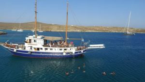 Gallery photo 1 for Day Trip from Mykonos to Rhenia and Delos on a Traditional Boat