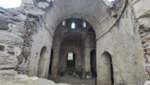 Το εσωτερικό του βυζαντινού ναού του Αγίου Μάμα