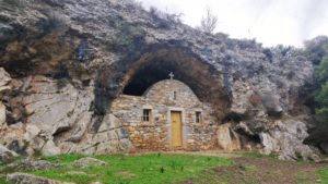 The Byzantine  Church of Virgin of the Cave located close to Damarionas village, in the Xerokampos area