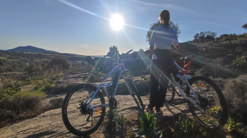 Reaching new heights and exploring Naxos' mountainous terrain on e-bikes