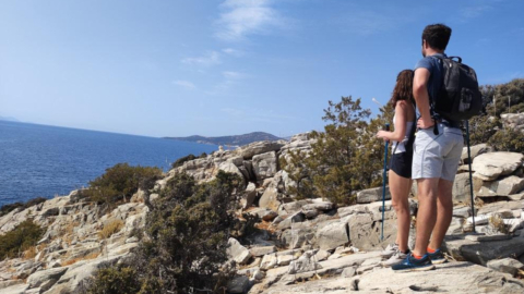 Walk the cliffside path with sweeping views of hidden beaches