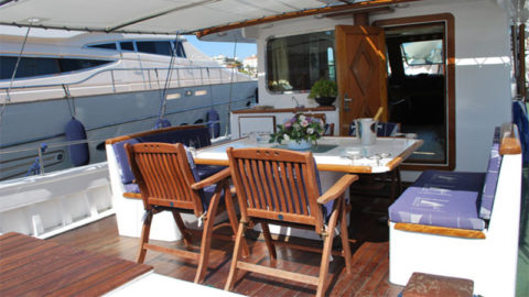 The luxurious deck will cover all your needs