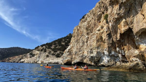 The rocky landscape of South Naxos