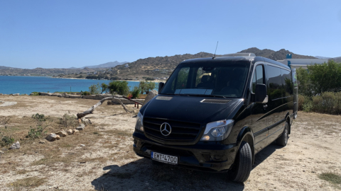 The comfortable minivan (exact model may vary)