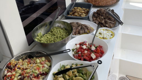 Savor a chef-prepared meal surrounded by nothing but the sea and sky