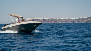 Capture stunning views of volcanic landscapes from the comfort of your boat