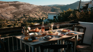 Enjoy lunch at a local tavern in Apiranthos
