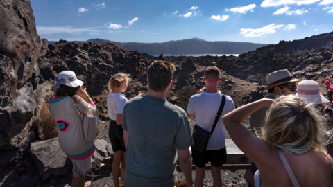 Walk on the volcano with your group