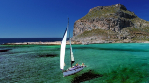 Dive from the deck and swim in clear waters
