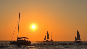 Private Sunset Catamaran Cruise in Santorini on a Luxury Sailing Just for You photo