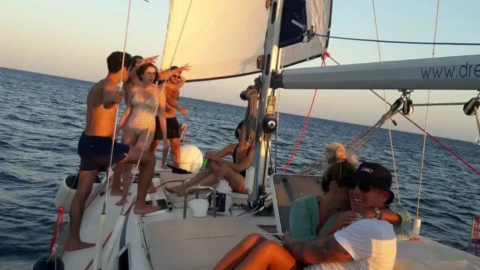 Savor local wines and light bites while floating into golden hour