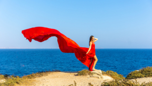 Embrace island elegance with every sweep of your dress