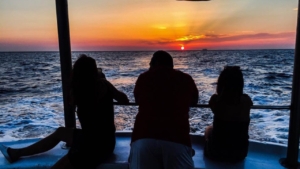 Relax under a warm sky after a day of fishing and sailing