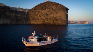 Sunset Semi-Private Fishing Tour in Santorini with Fresh Onboard Meal photo