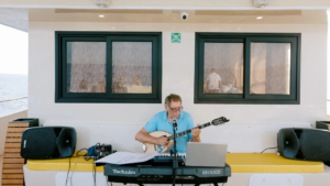 Live music plays during the cruise