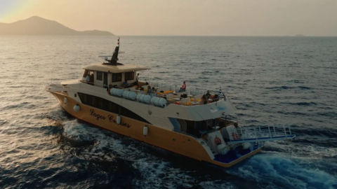 This elegant yacht can host 180 passengers