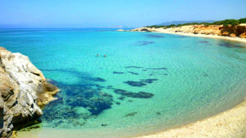 Remote beaches at South Naxos coast