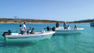 Video for Paros License-Free Boat Rental. Discover the Coast of Paros for 4 or 8 hours