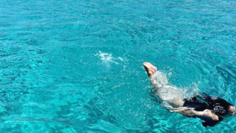 Dive from the boat into crystal waters