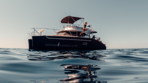 Private 5-Hour Cruise on Highland 35 Power Catamaran in Santorini photo