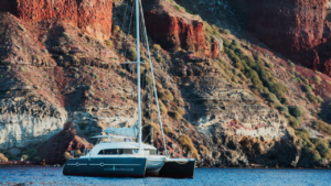 Luxury Private 5-Hour Catamaran Cruise Exploring Santorini’s Caldera photo