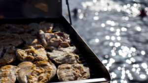 Share a romantic dinner prepared fresh onboard