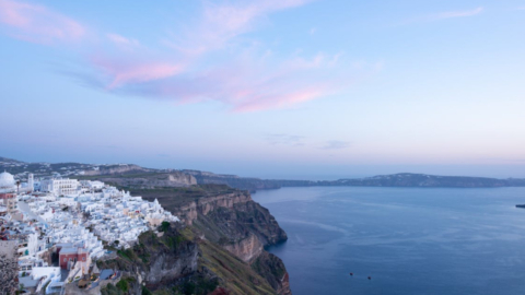 Wander cobblestone paths toward a world-famous view