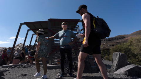 Walk on the volcanic paths with your company