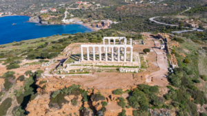 The impressive temple from above
